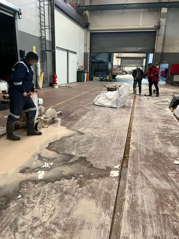 Endüstriyel zemin betonu uygulaması